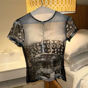 Miaou Printed Tee sheer